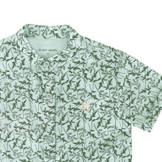 Spring Series - Boys Shirt in Green (Personalisable)