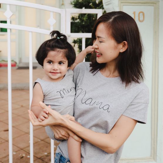 Family Tees - Mama Tee in Dark Grey