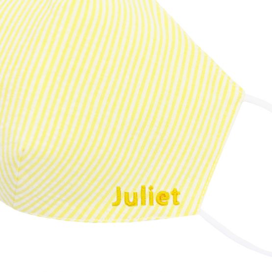 Reusable Kids & Adult Mask in Yellow Stripes (Personalisable)