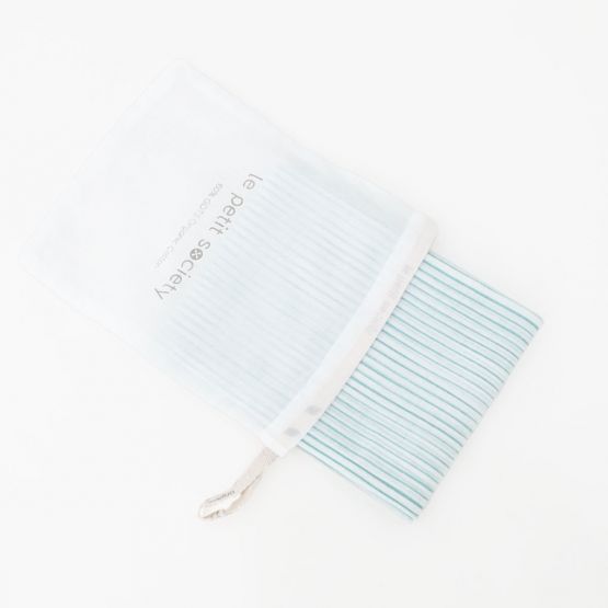 Baby Organic Swaddle - Blue Stripes (Personalisable)