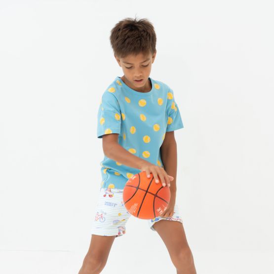 Made For Play - Kids Boxy Tee in Tennis Print