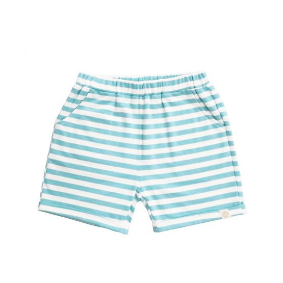 Resort Series - Kids Terry Shorts in Blue Stripes