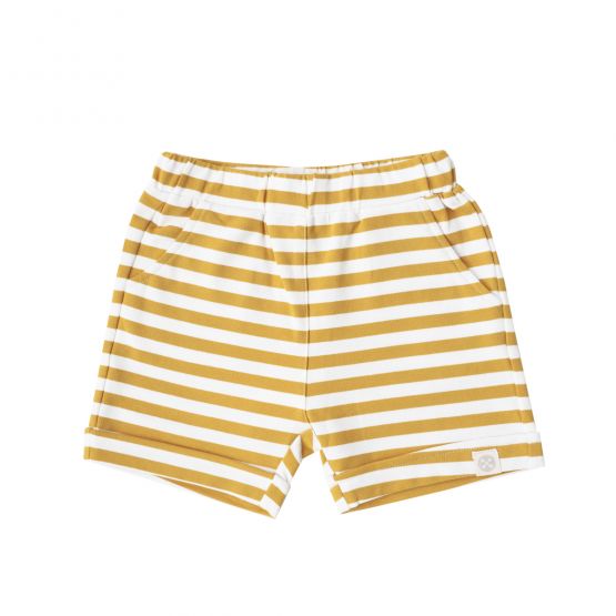 Resort Series - Kids Terry Shorts in Mustard Stripes