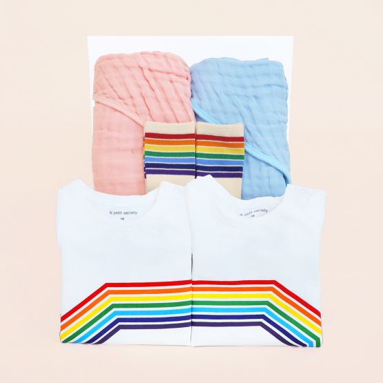 Baby Twins Gift - Over the Rainbow