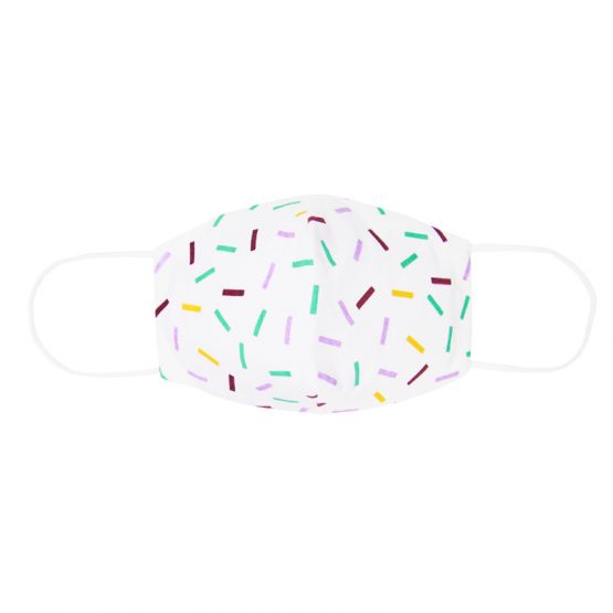 Reusable Kids & Adult Mask in Sprinkles Print (White) (Personalisable)