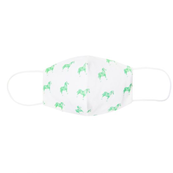 Reusable Kids & Adult Mask in Green Zebra Print (Personalisable)