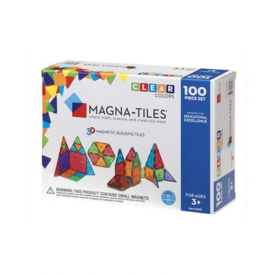 Clear Colors 100 Piece Set by Magna-Tiles