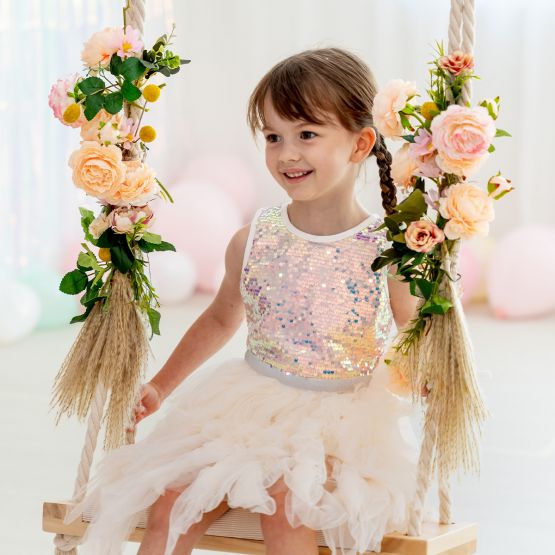 *Bestseller* Flower Girl Series - Sequin Tutu Dress in Ivory