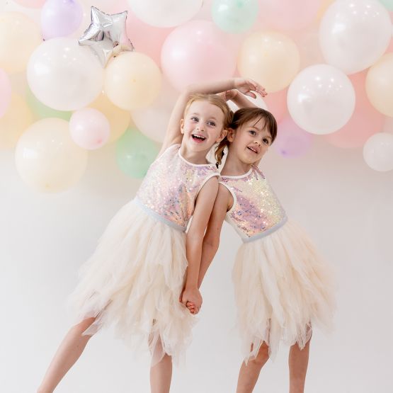 Flower Girl Series - Sequin Tutu Dress in Ivory