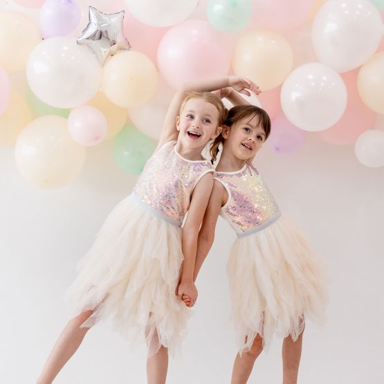 *Bestseller* Flower Girl Series - Sequin Tutu Dress in Ivory