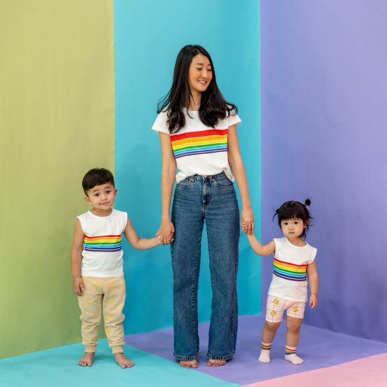 Rainbow Series - Adult Ladies Tee in White
