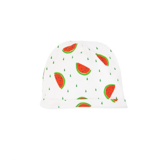Personalisable Organic Baby Hat in Watermelon Print