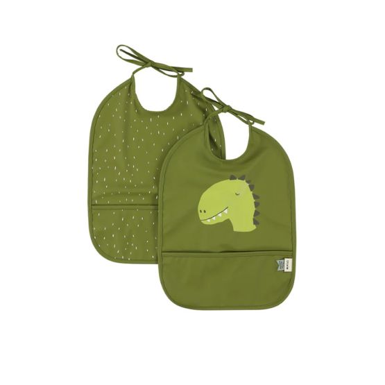 Waterproof Bib 2-Pack - Mr Dino by Trixie