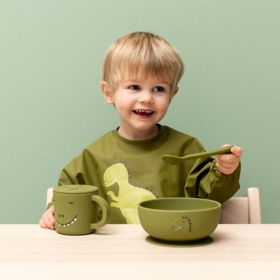 Waterproof Long Sleeve Bib - Mr Dino by Trixie