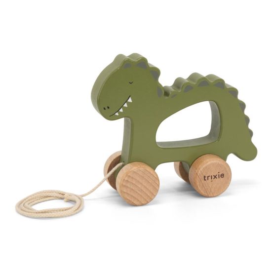 Wooden Pull-Along Toy - Mr Dino by Trixie