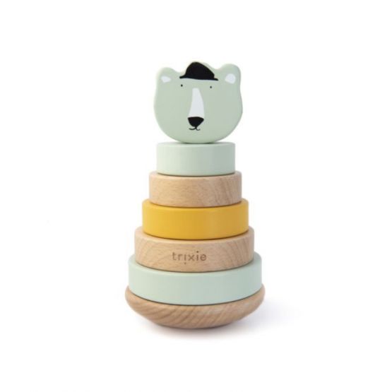Wooden Stacking Toy - Mr Polar Bear by Trixie