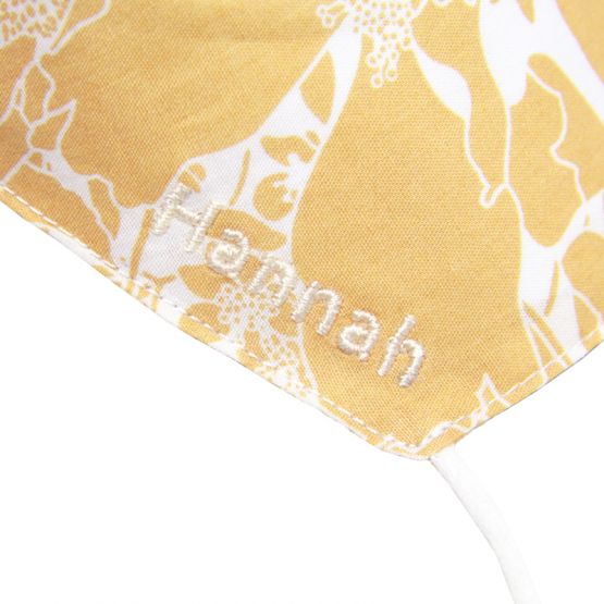Personalisable Reusable Kids & Adult Mask in Yellow Bloom Print