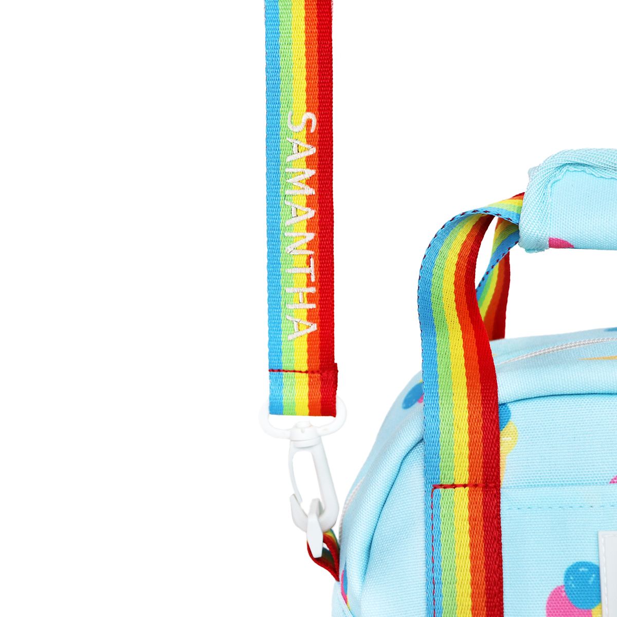Kids Thermal Lunch Bag in Ice Cream Print with Rainbow Strap | Le