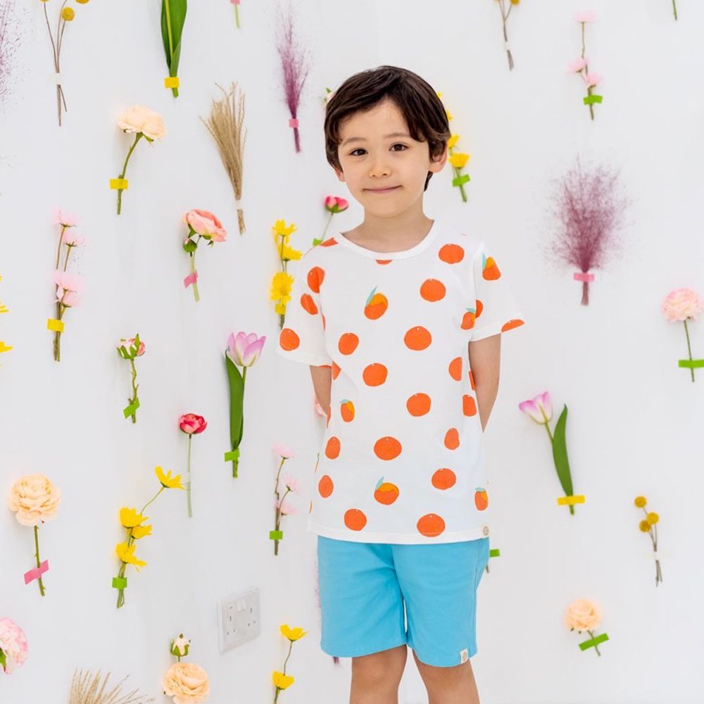 T-shirt Kimono Marks & Spencer Garçon 3-4 Ans, Orange Coton, Excellent état