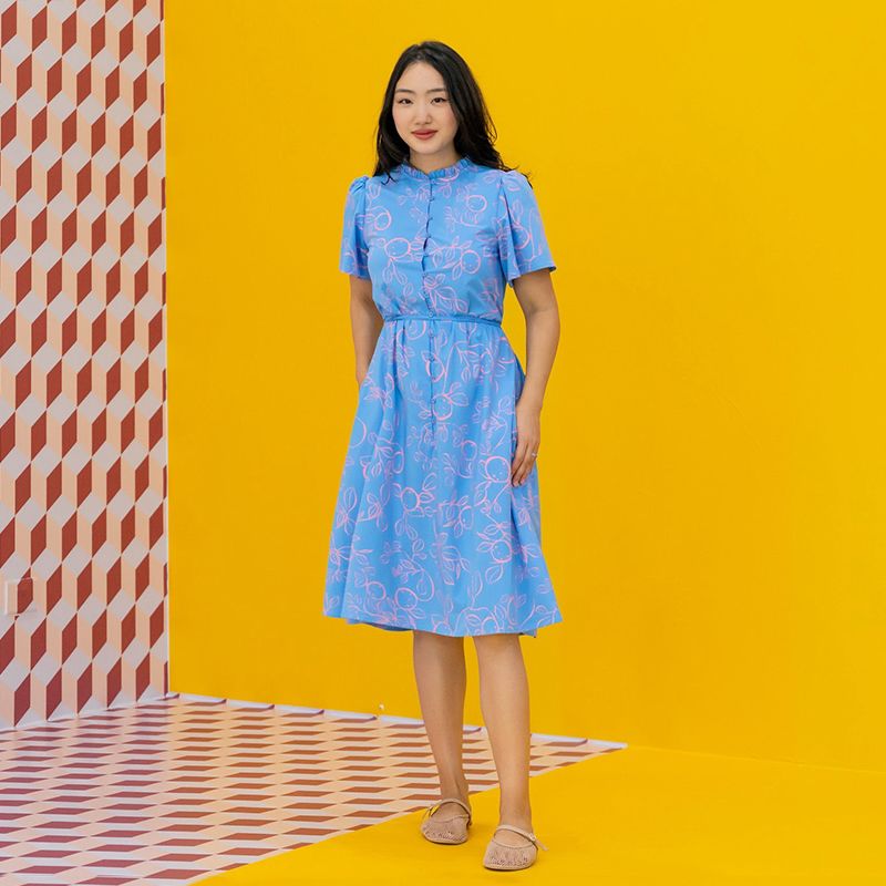 knee length dresses for ladies White Button Down Dress Caroline