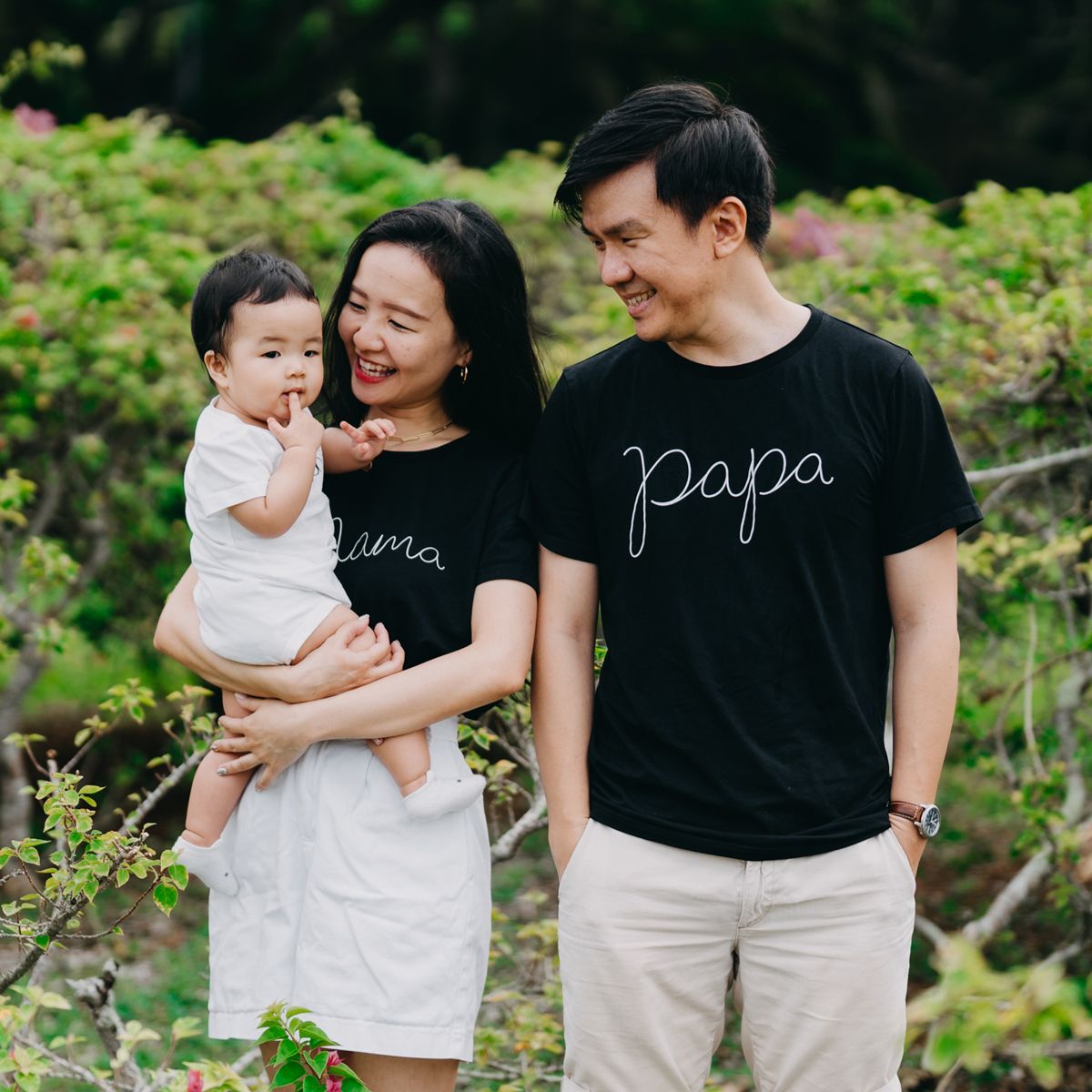 Family Tees Papa Tee in Black