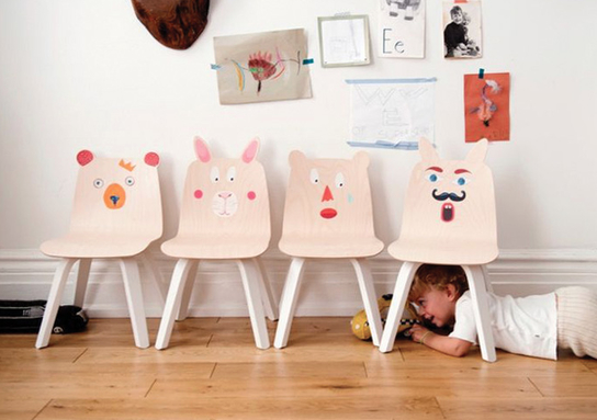 Loves :: Oeuf Bear and Rabbit Chairs