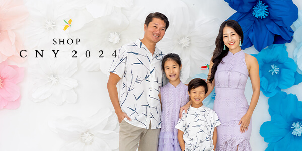 CNY2024, Chinese New Year, Family outfits, CNY outfits, Singapore, Baby, Mummy, Daughter, Son, Daddy, CNY, 2024, Singapore, family, twinning, matching, baby, kids, adults, Year of the Dragon, romper, dress, shirt, blouse, pants, shorts, bermuda